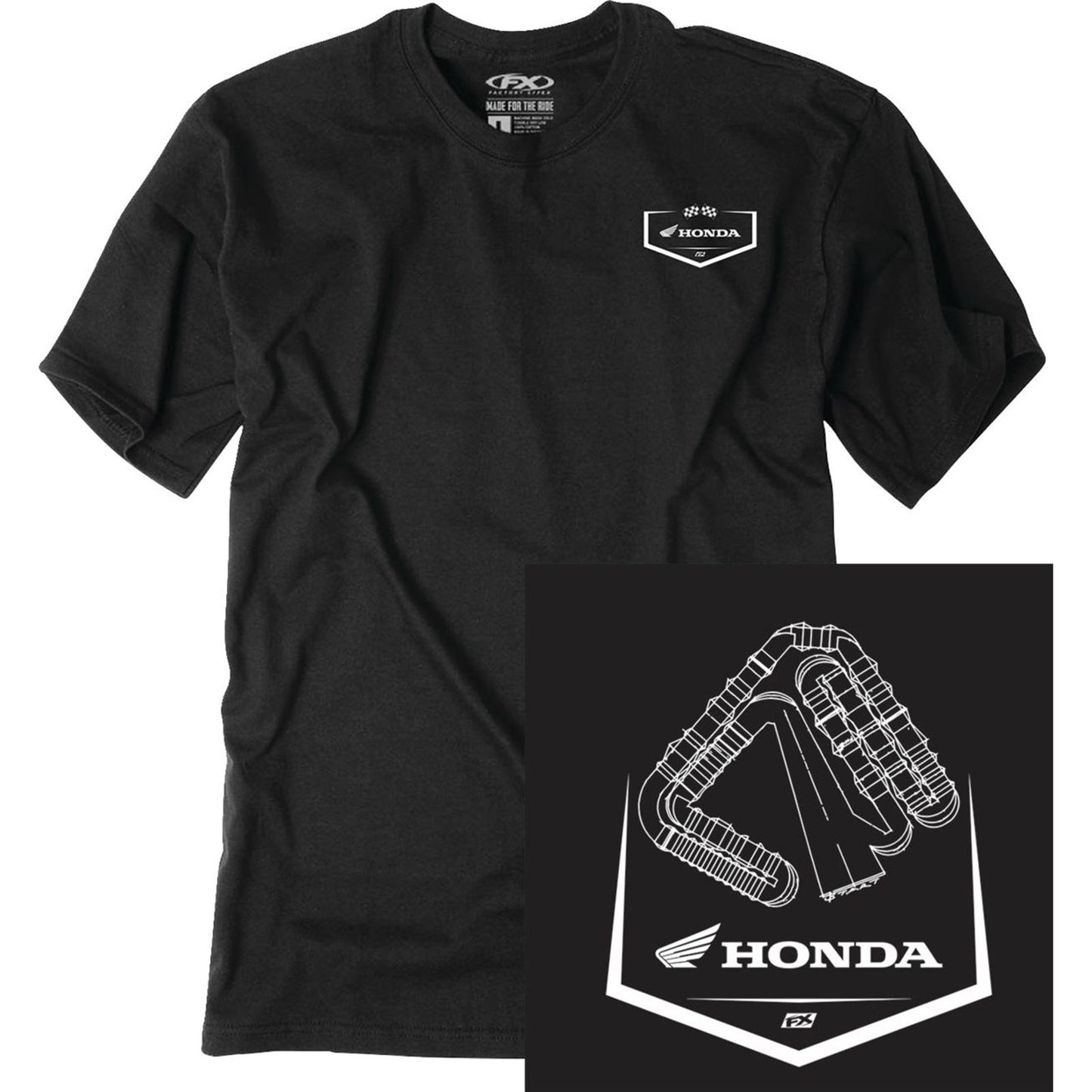 Factory Effex Honda Track T-Shirt - Black_1519663
