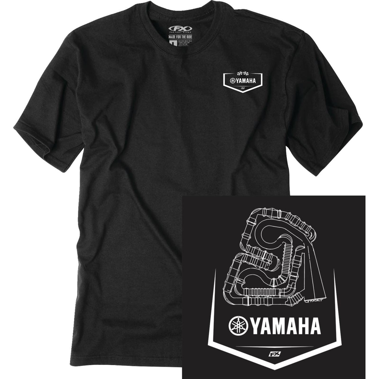 Factory Effex Yamaha Track T-Shirt - Black_1519724