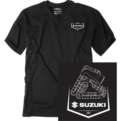 Factory Effex Suzuki Track T-Shirt - Black_1519706