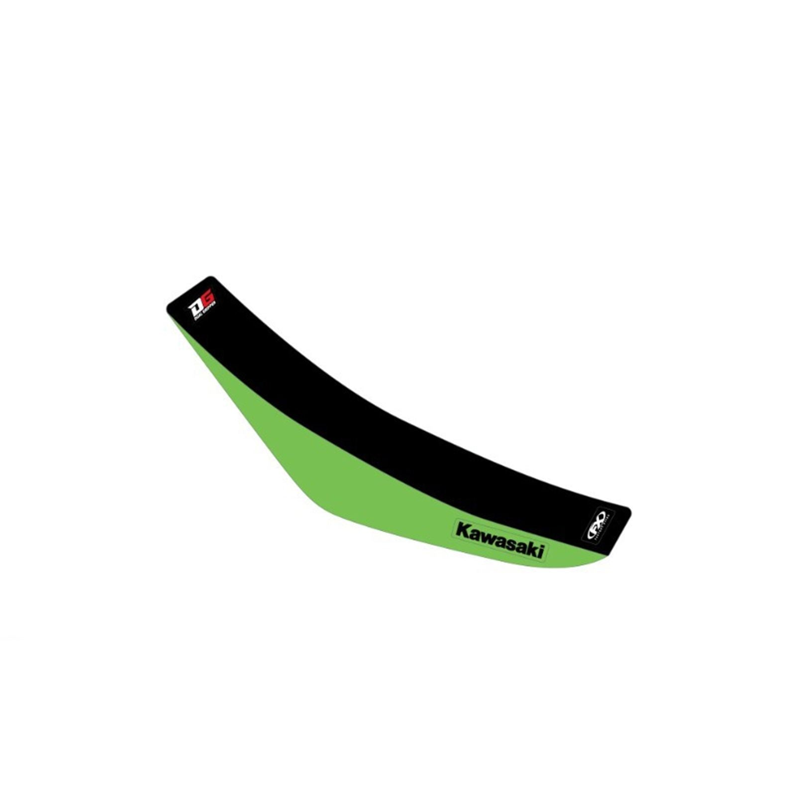 Factory Effex Dual Gripper Seat Cover fits Kawasaki KX250F 13-20 / KX450F '12-18 - Black/Green [MPN: 28-28102]_2058089