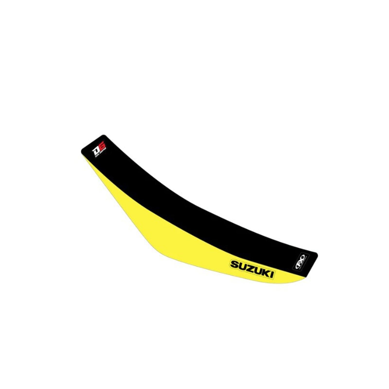 Factory Effex Dual Gripper Seat Cover fits Suzuki RMZ250 '10-18 - Black/Yellow [MPN: 28-28400]_2058094