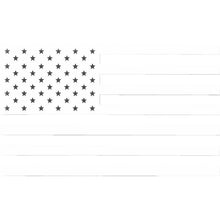 Factory Effex Die-Cut Decal - US Flag - Black/White - 3 Pack 28-94000_1707581