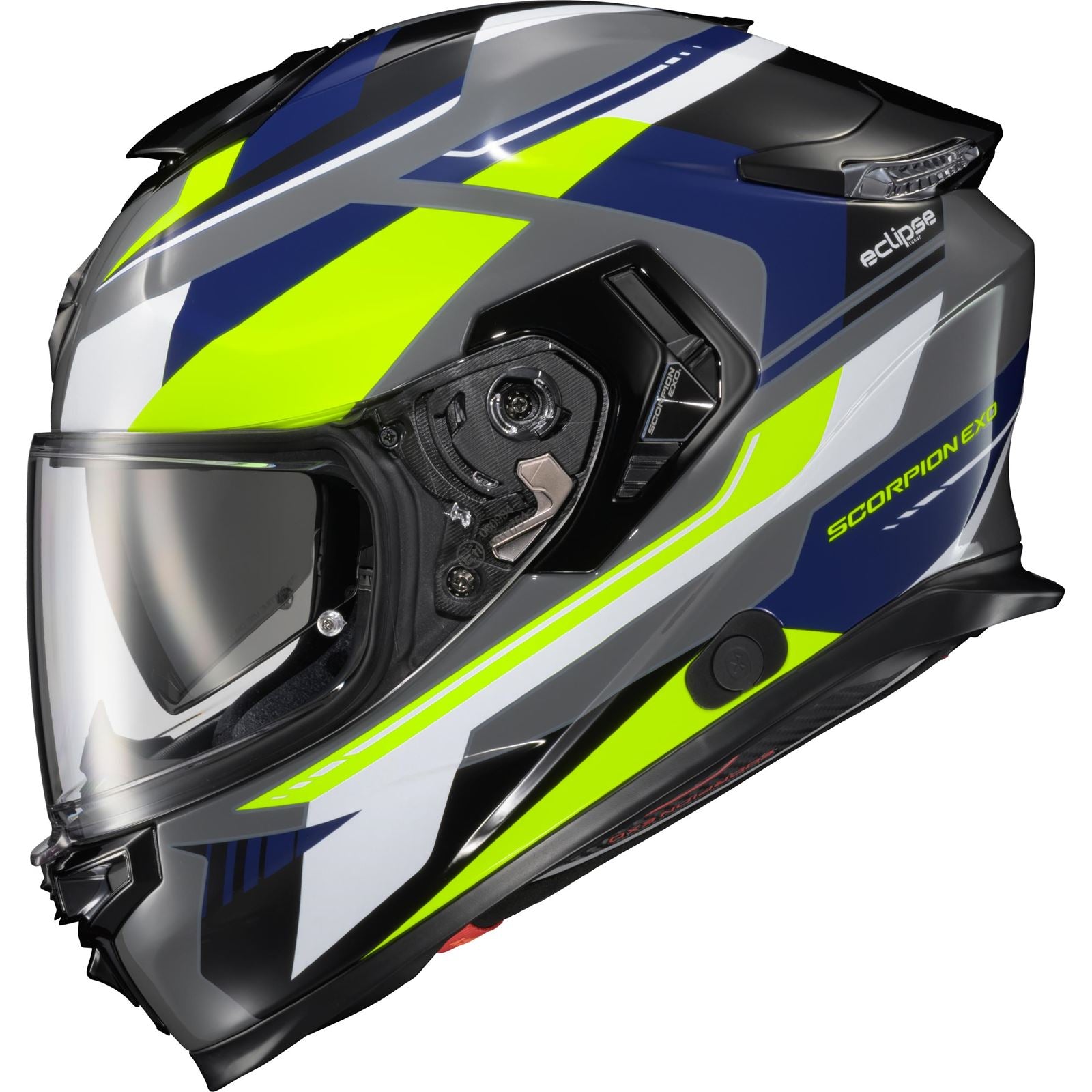 ScorpionEXO EXO-Eclipse - Full-Face Helmet - Grey/Hi-Vis/Blue - Medium OPEN BOX [MPN: ECL-1124]_1839926