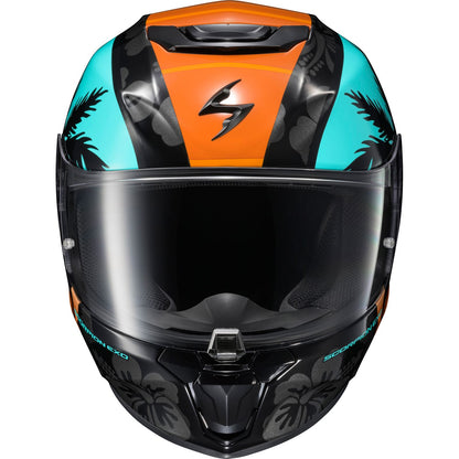 ScorpionEXO EXO-R330 Full-Face Helmet Tubbs - Light Blue/Orange_1512418