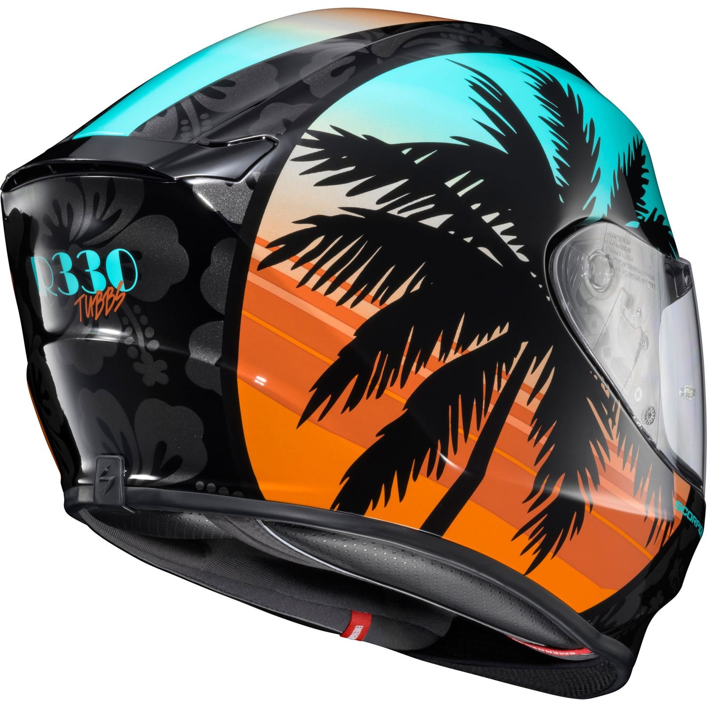 ScorpionEXO EXO-R330 Full-Face Helmet Tubbs - Light Blue/Orange_1512420