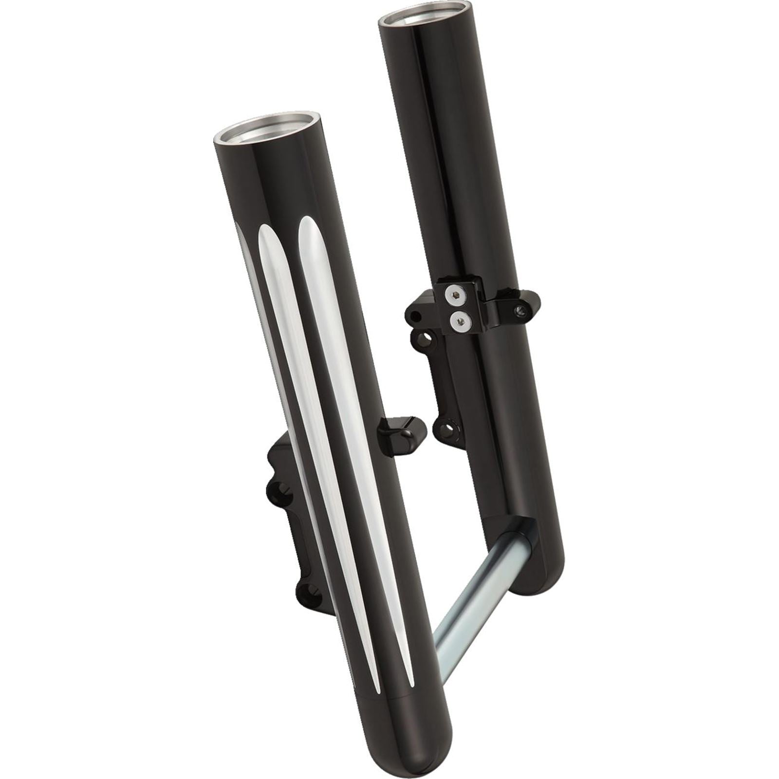 Arlen Ness Fork Legs - Black - Deep Cut - Dual Disc 40-530_1519771