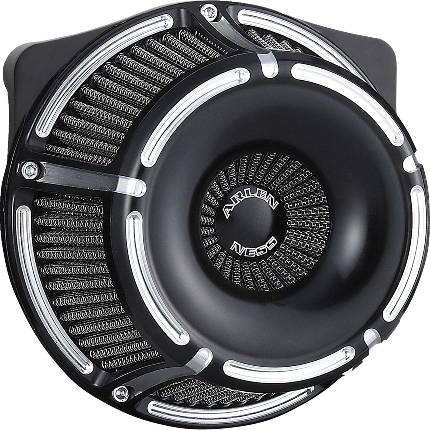 Arlen Ness Inverted Series Air Cleaner Kit - Slot Track - Black 600-231_1512662