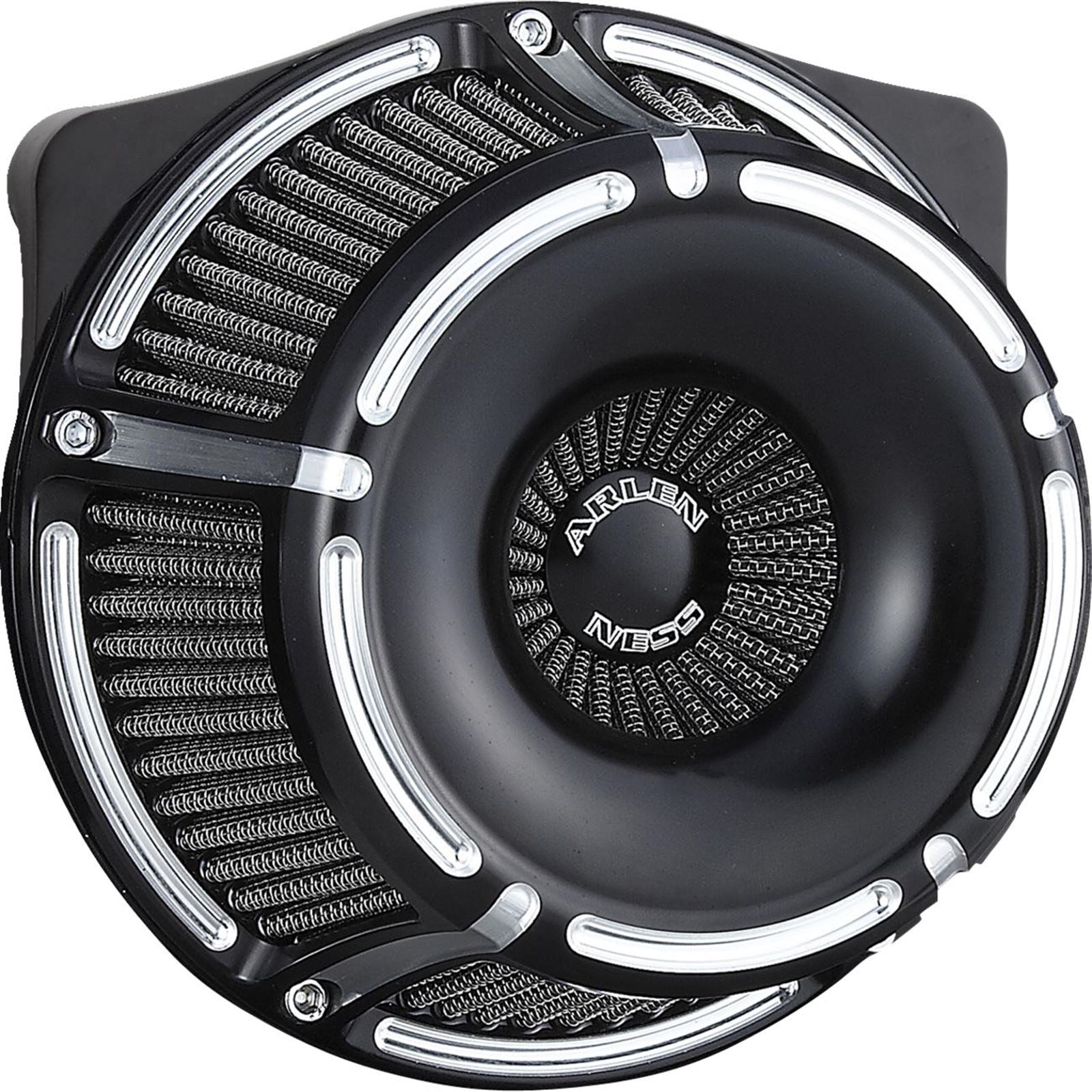 Arlen Ness Inverted Series Air Cleaner Kit - Slot Track - Black 600-231_1512662