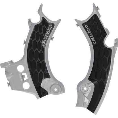 Acerbis X-Grip Frame Guards - Black/Silver for CRF450R [MPN: 2986181015]_1544698