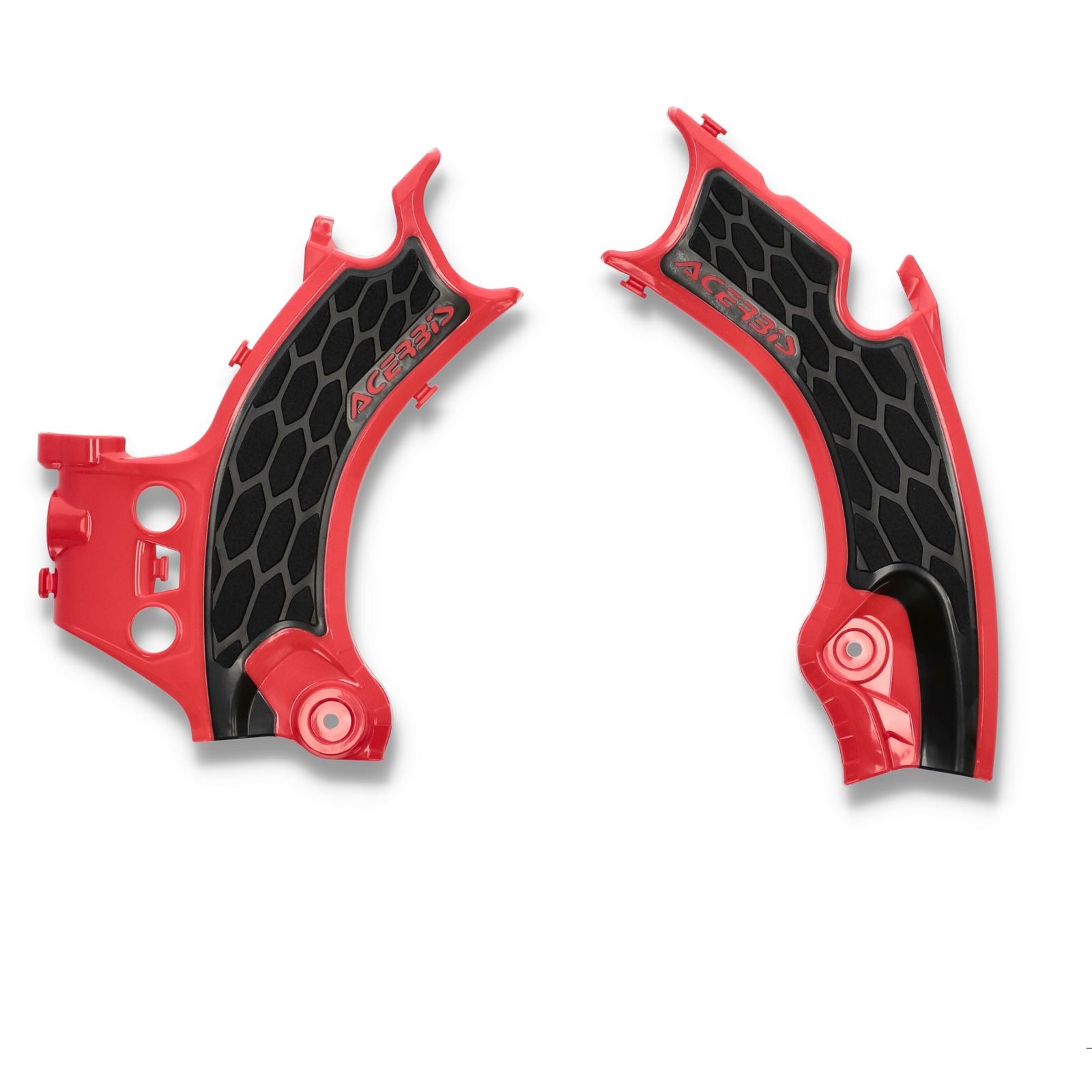 Acerbis X-Grip Frame Guards - Black/Red for CRF450R [MPN: 2986181018]_1544701
