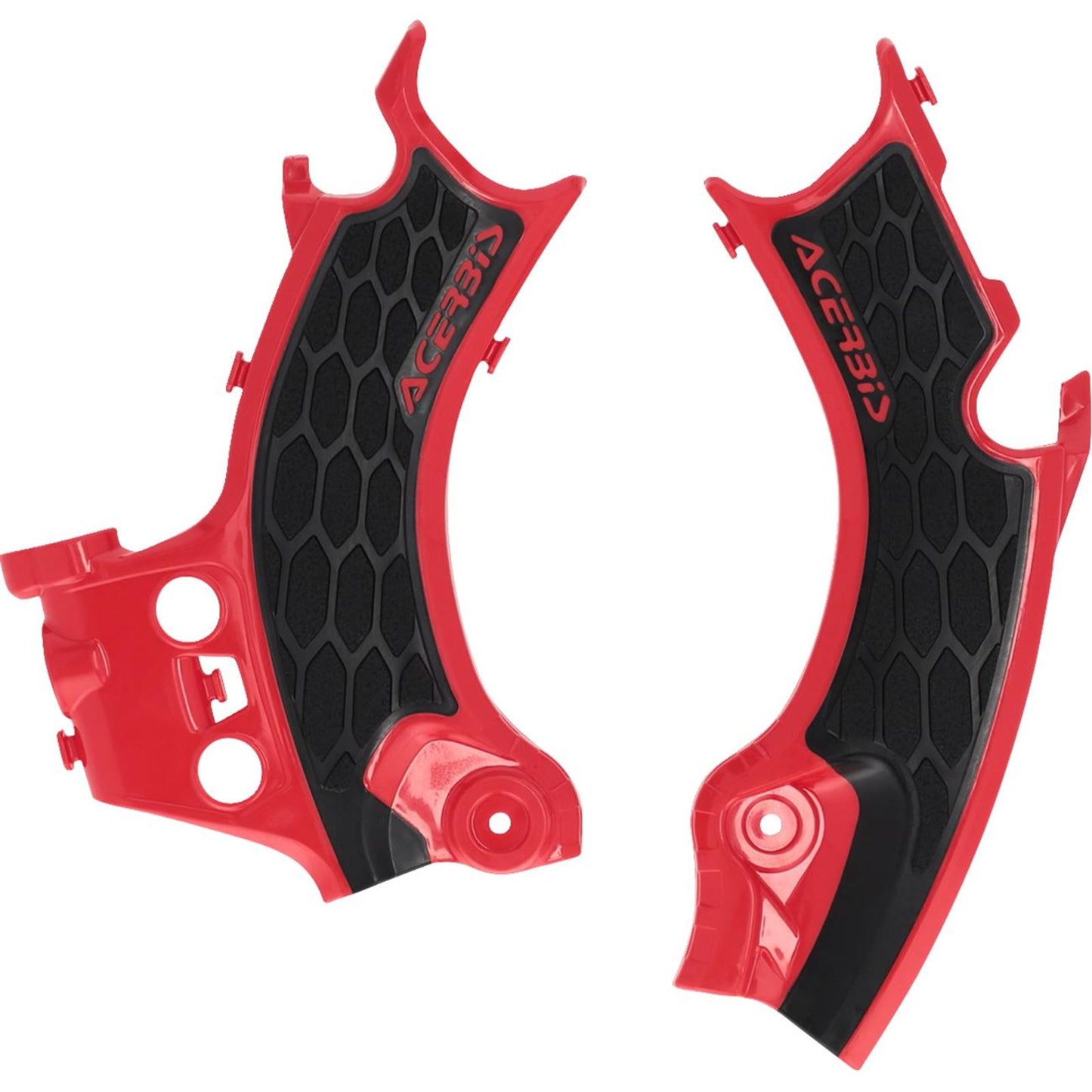 Acerbis X-Grip Frame Guards - Black/Red for CRF450R [MPN: 2986181018]_1544700
