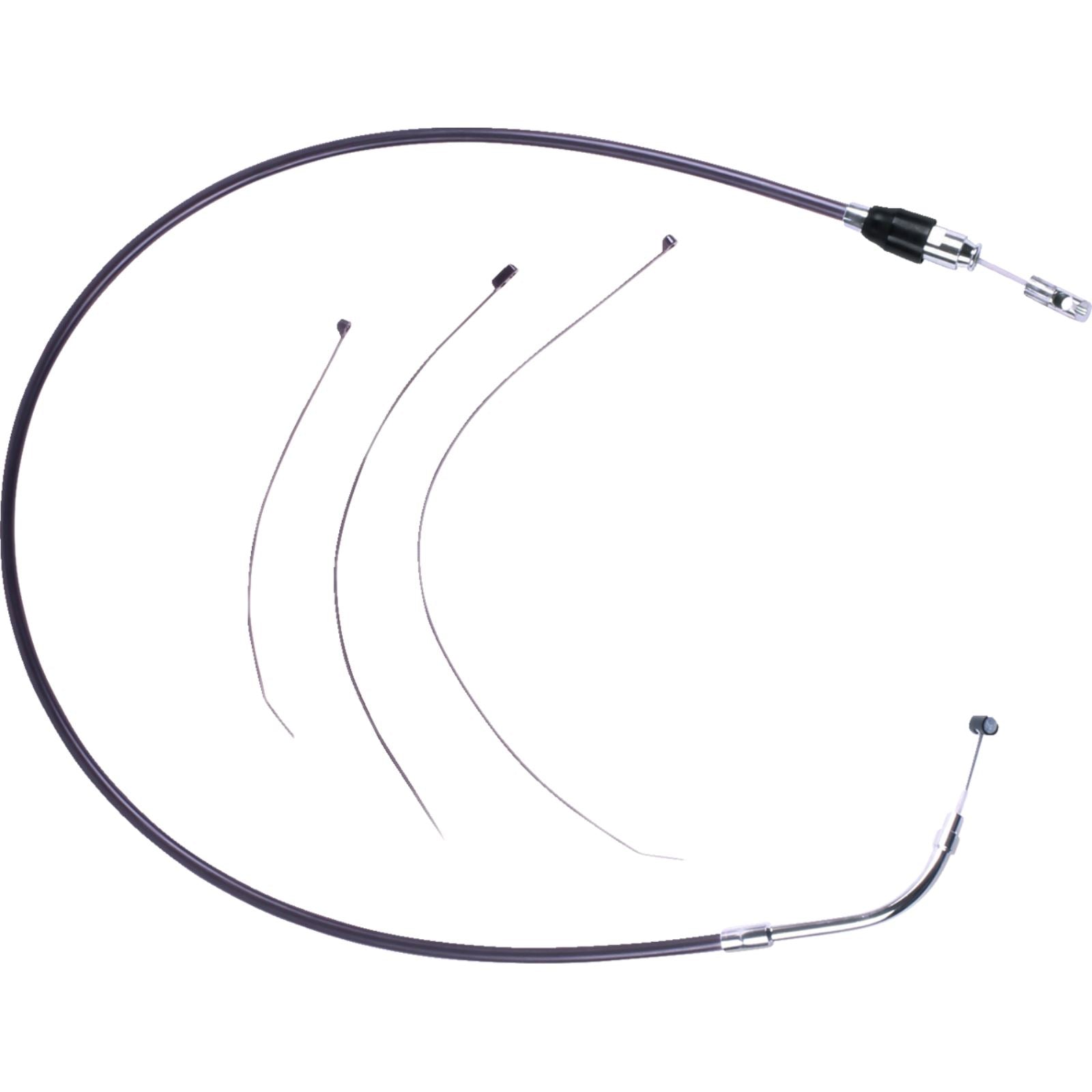 Drag Specialties Quick Connect Clutch Cable - Upper - Black/Chrome 0652-3175_1500605