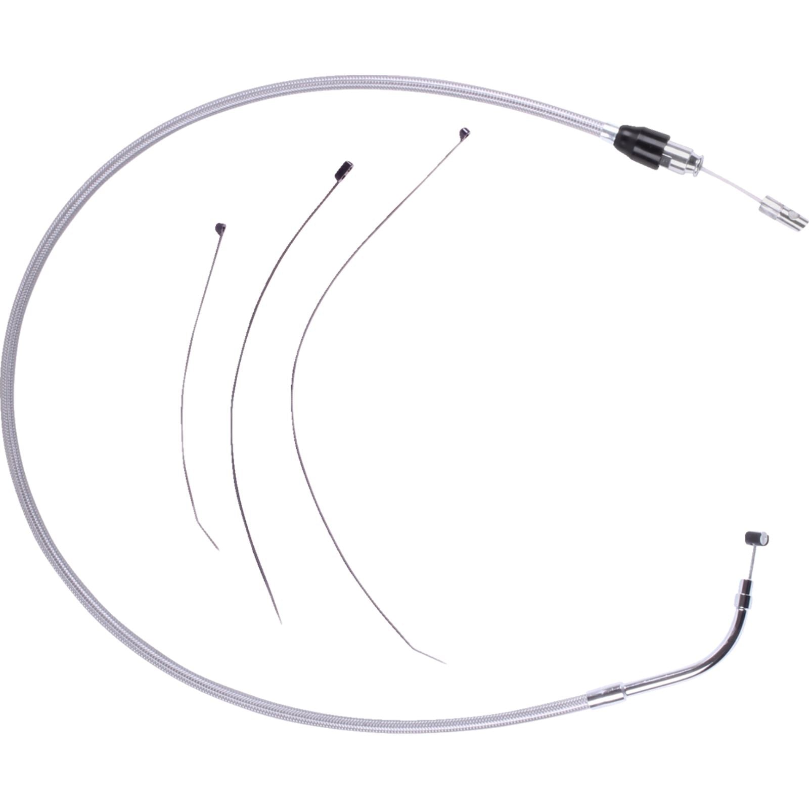 Drag Specialties Quick Connect Clutch Cable - Upper - Stainless Steel 0652-3176_1500606