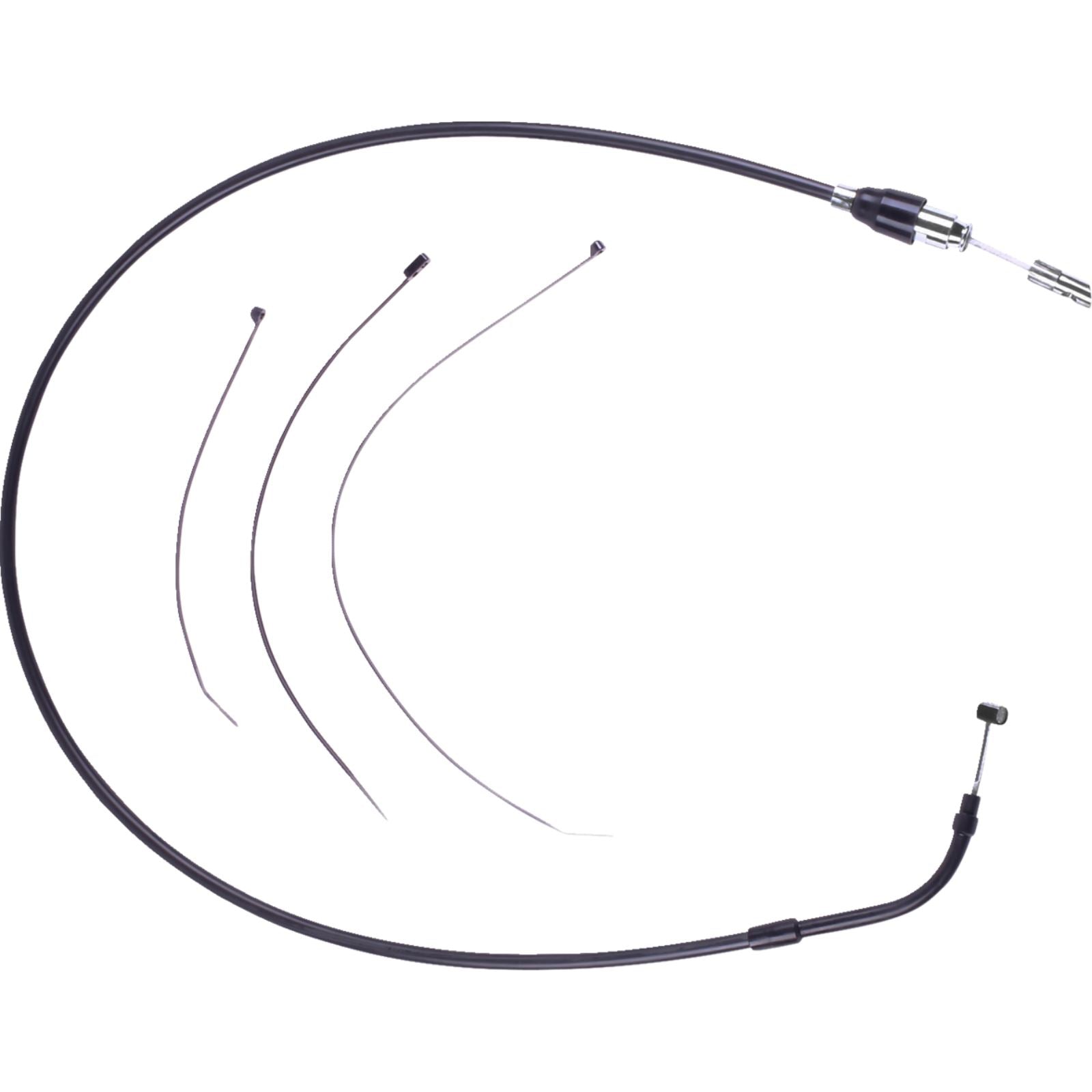 Drag Specialties Quick Connect Clutch Cable - Upper - Black/Black [MPN: 0652-3177]_1500607