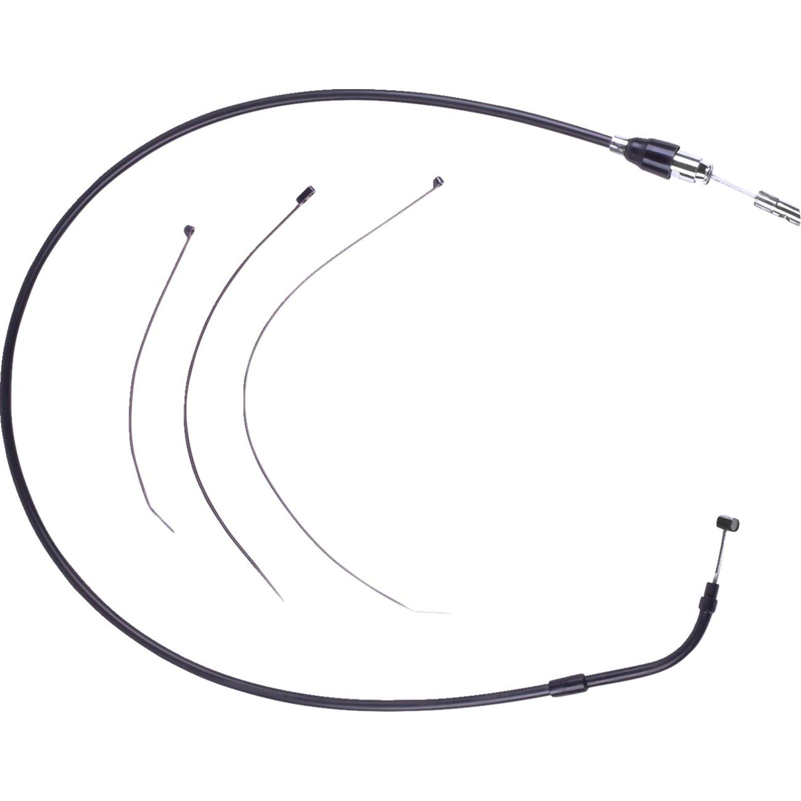 Drag Specialties Quick Connect Clutch Cable - Upper - Black/Black [MPN: 0652-3193]_1512685