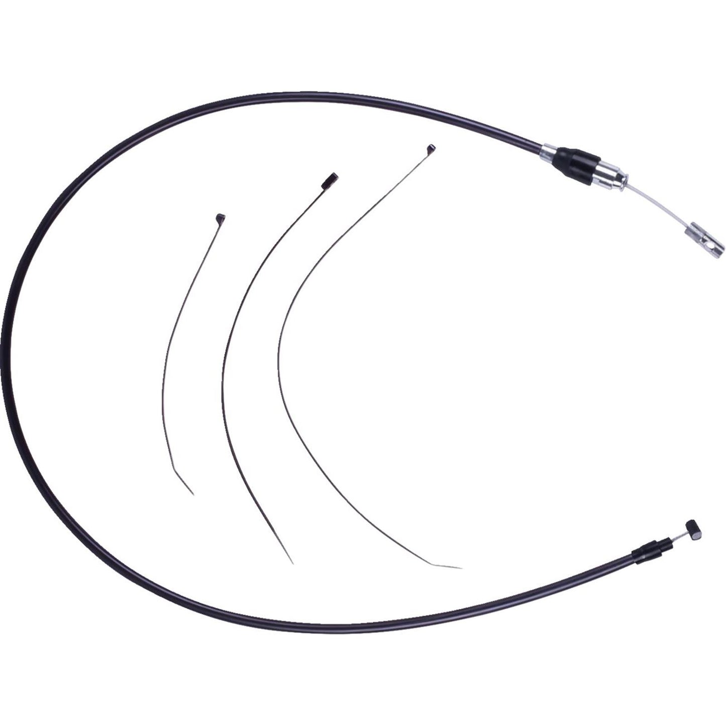 Drag Specialties Quick Connect Clutch Cable - Upper - Black/Chrome 0652-3199_1512688