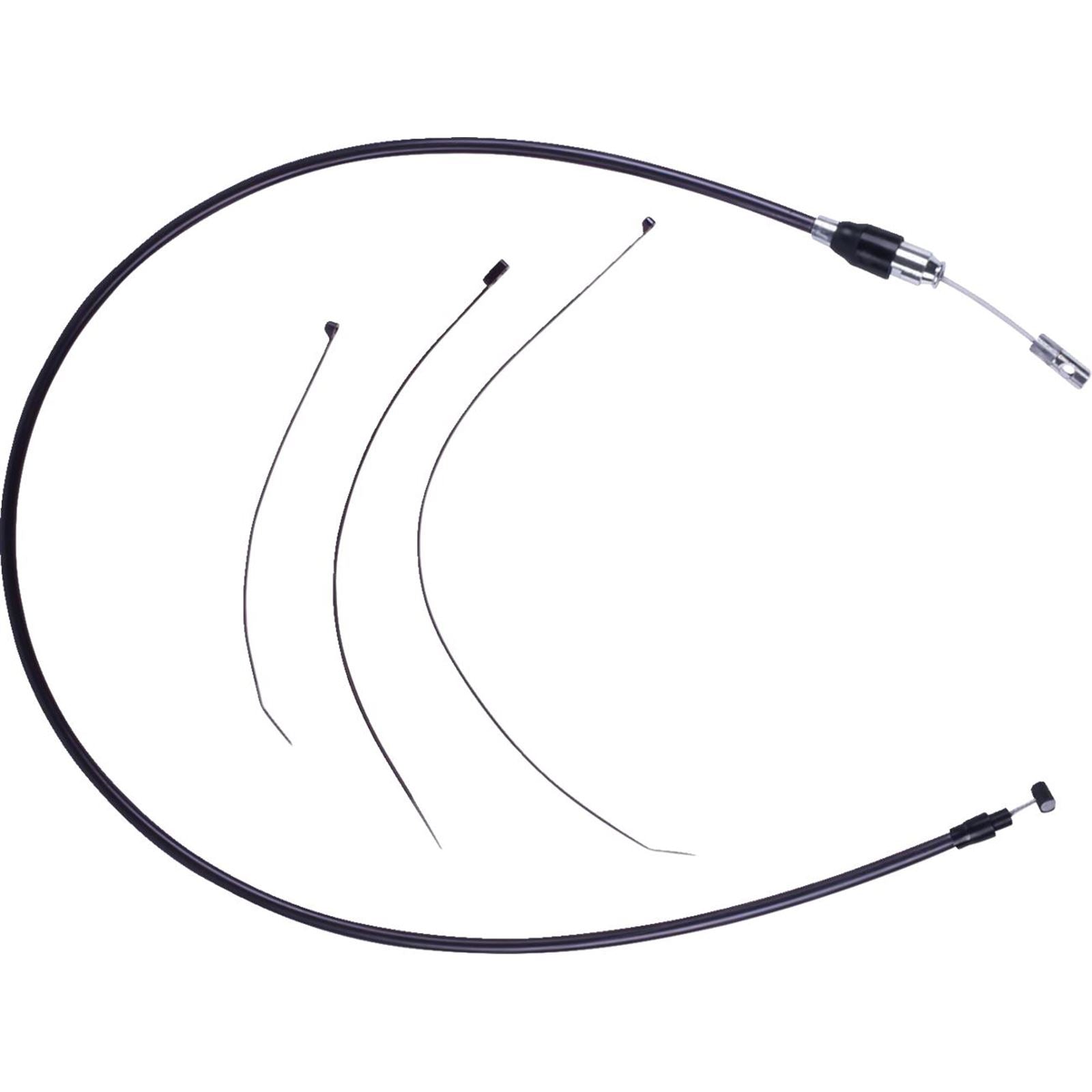 Drag Specialties Quick Connect Clutch Cable - Upper - Black/Chrome 0652-3204_1512693