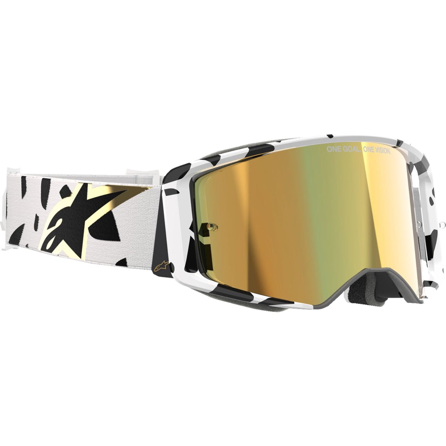 Alpinestars Supertech Goggles - Corp - White/Gold - ABS Vision - Gold Mirror [MPN: 5100325-2044]_1500712