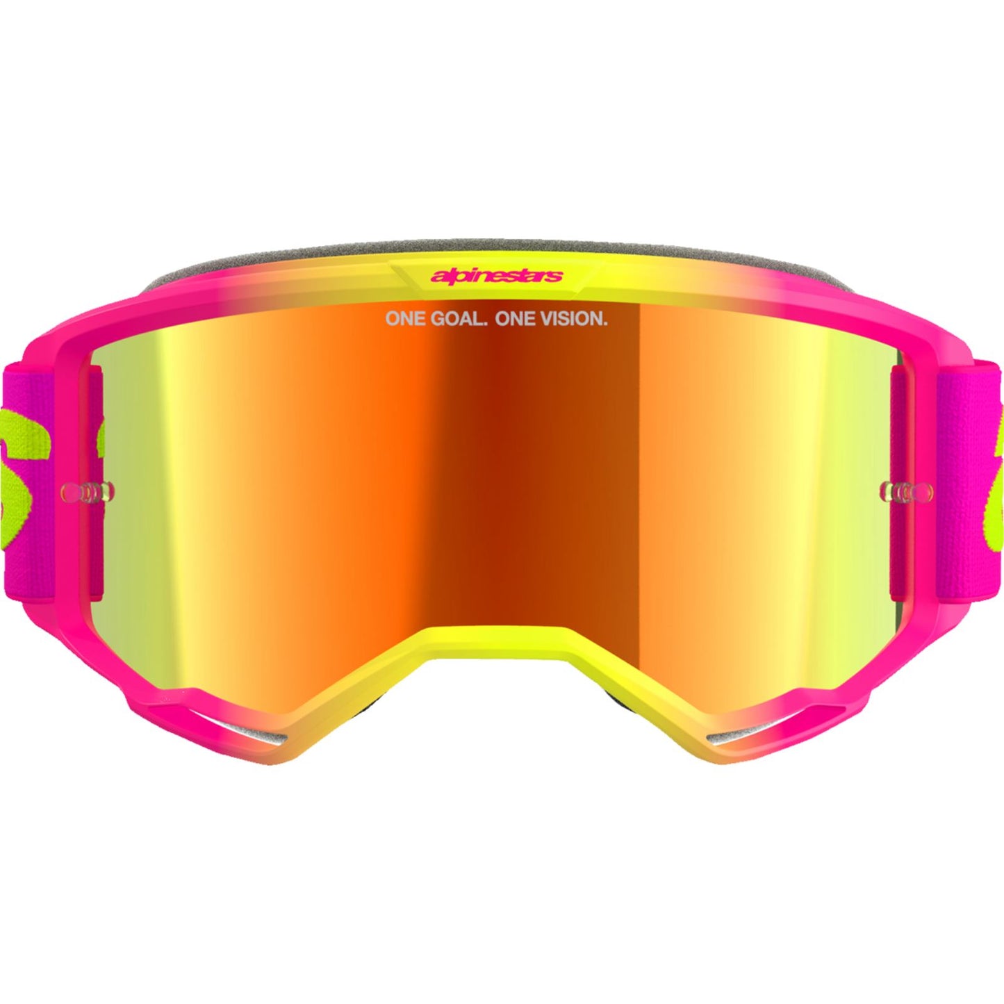 Alpinestars Vision 5 Goggles - Wordmark - Pink/Yellow Fluo - Red Mirror [MPN: 5102425-3085]_1500759