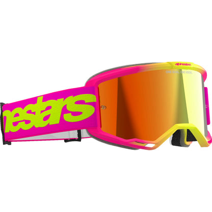 Alpinestars Vision 5 Goggles - Wordmark - Pink/Yellow Fluo - Red Mirror [MPN: 5102425-3085]_1500760
