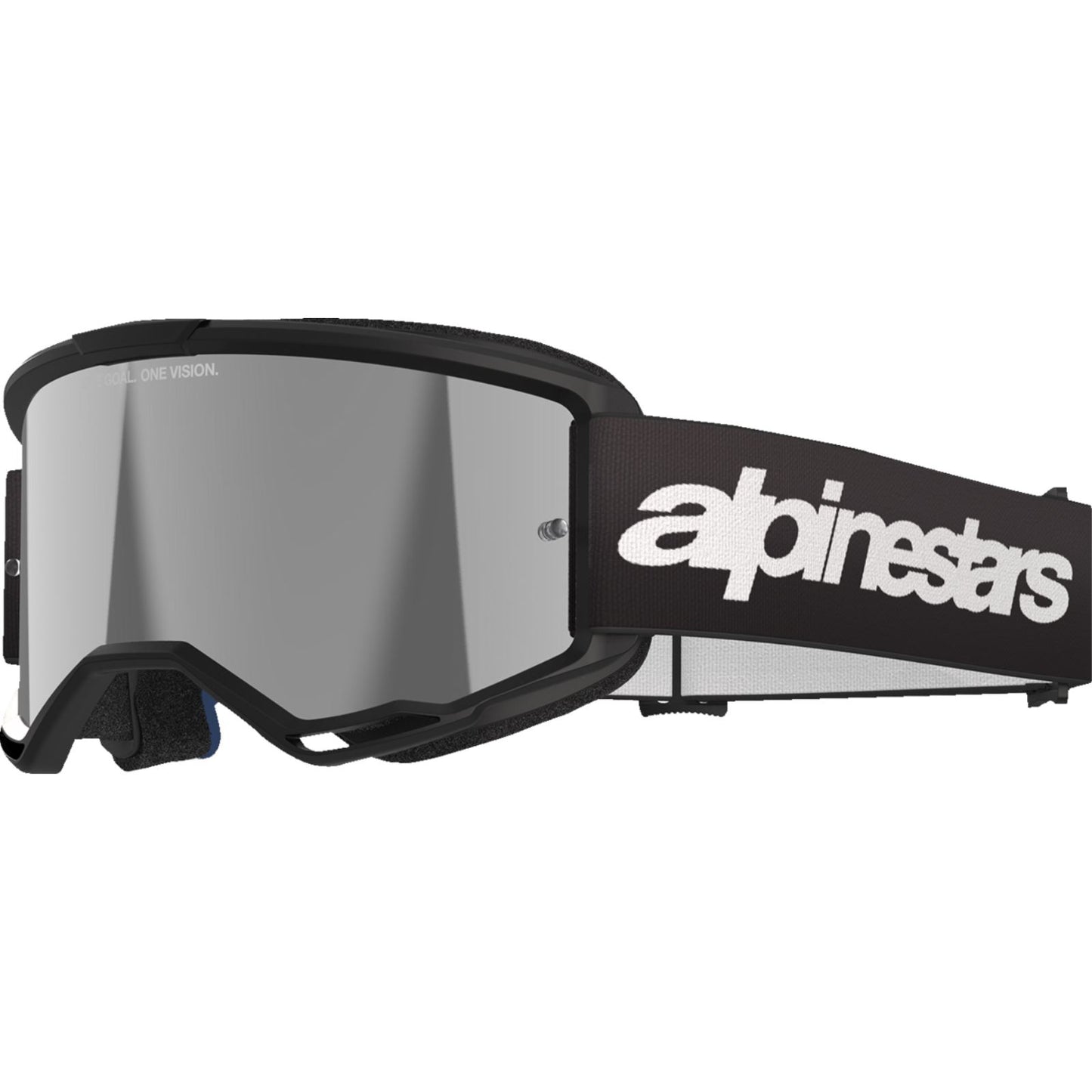 Alpinestars Vision 3 Goggles - Wordmark - Black - Silver Mirror [MPN: 5103225-1456]_1500766
