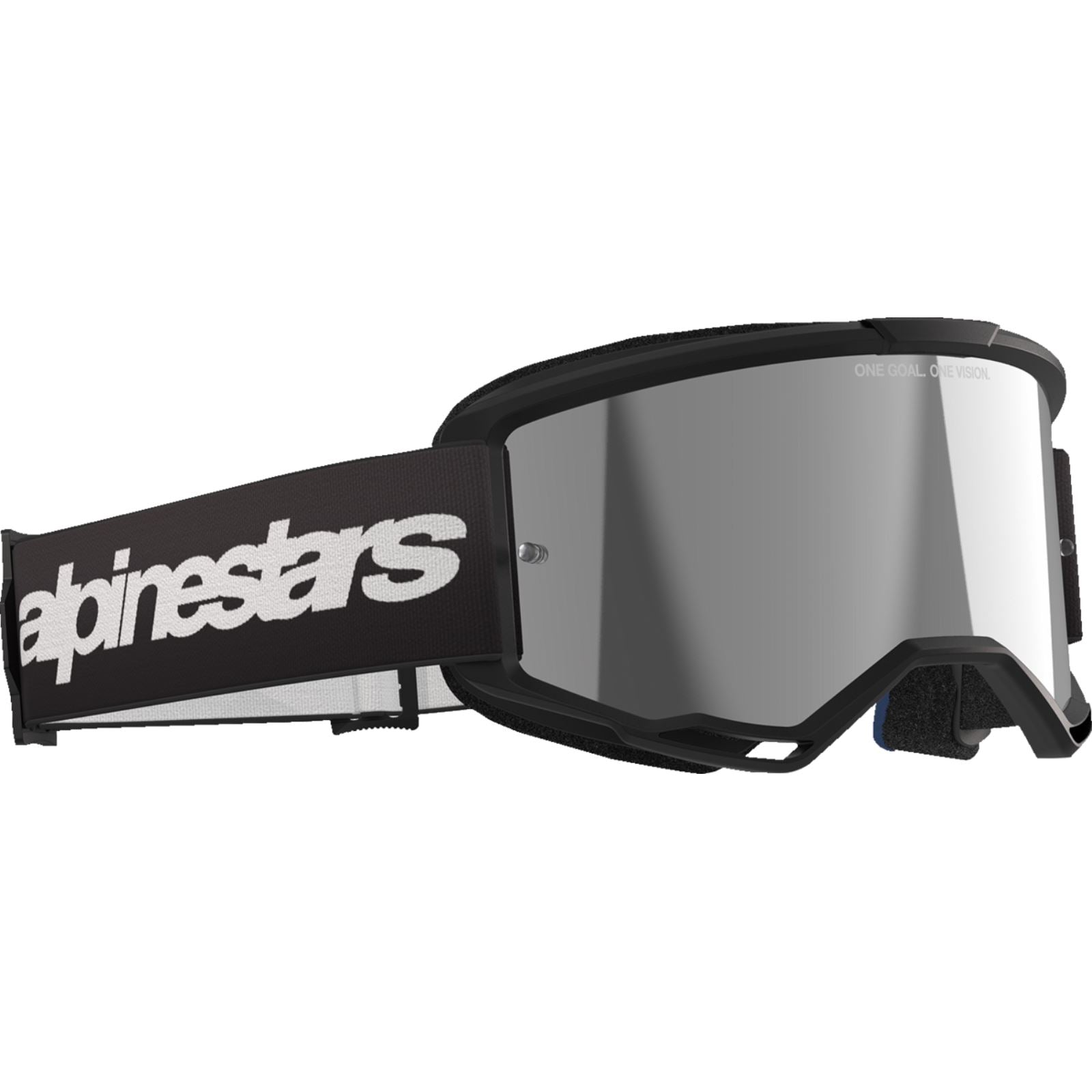 Alpinestars Vision 3 Goggles - Wordmark - Black - Silver Mirror [MPN: 5103225-1456]_1500768