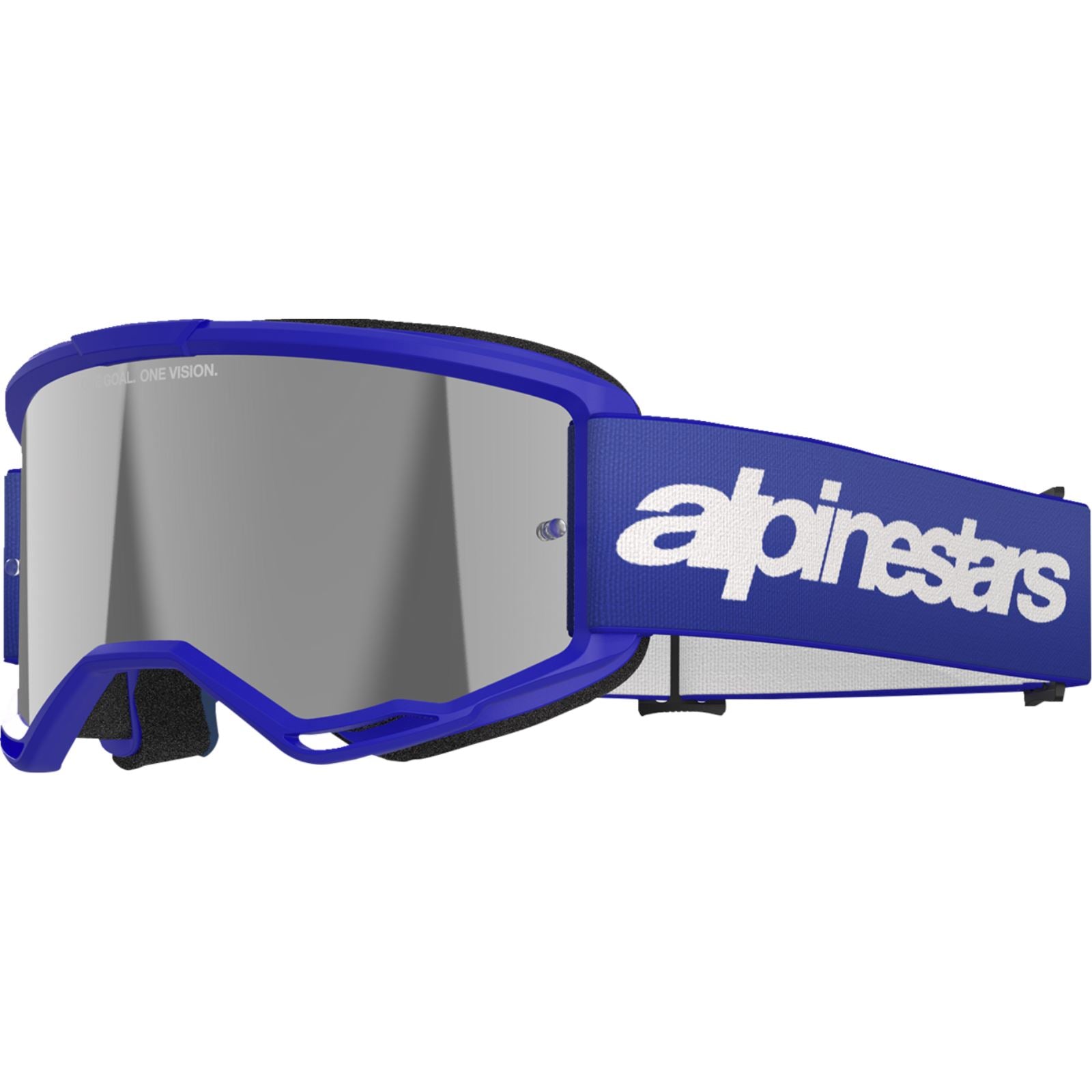 Alpinestars Vision 3 Goggles - Wordmark - Blue - Silver Mirror [MPN: 5103225-7266]_1500752