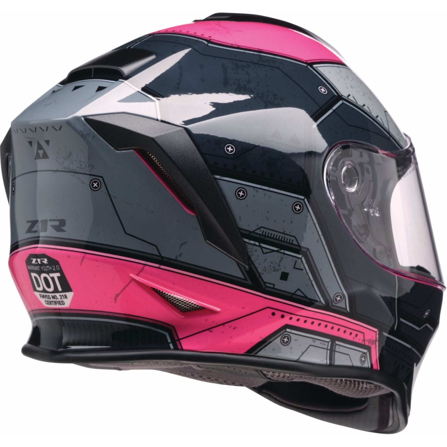 Z1R Youth Warrant Helmet - Sentinel - Pink_1502365