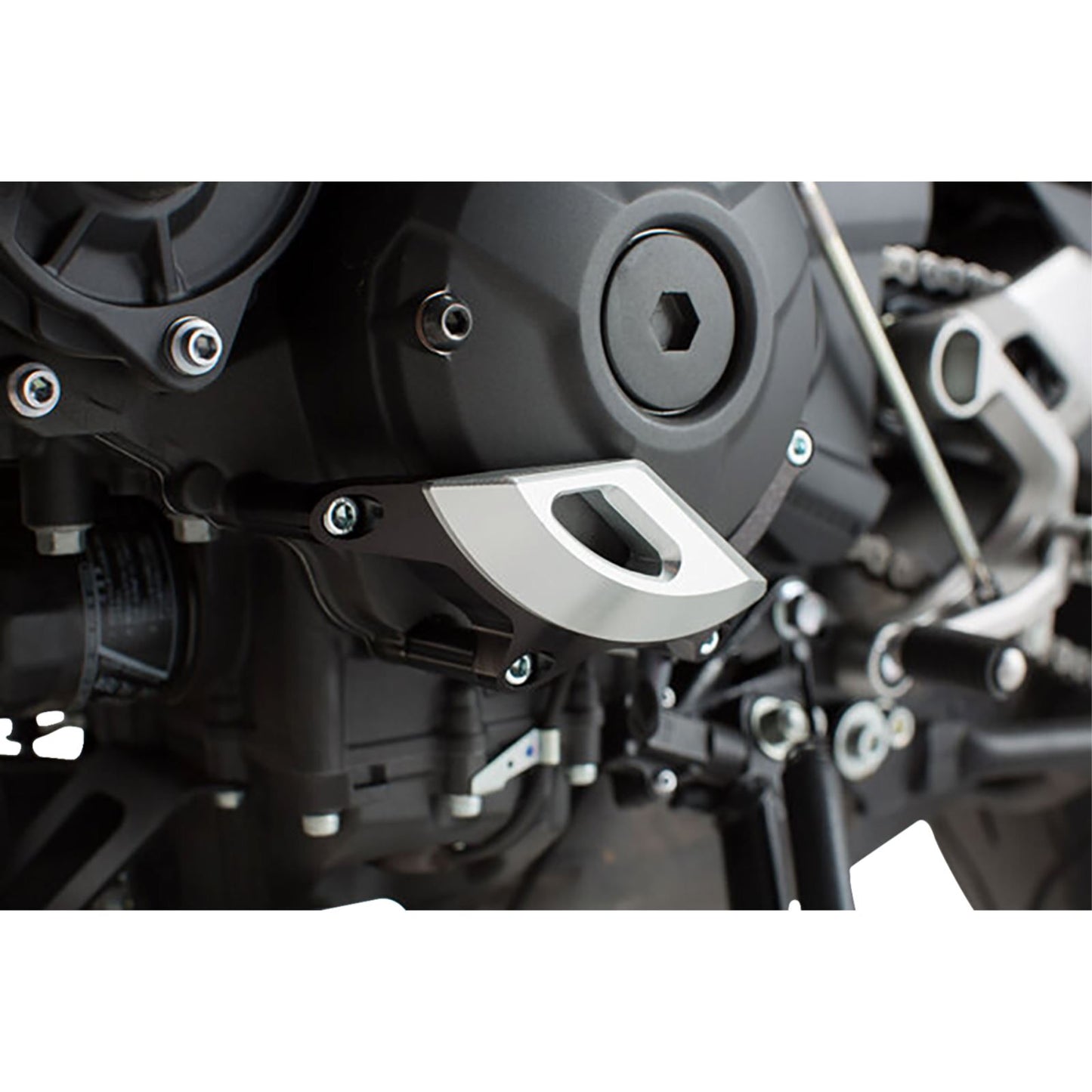 SW-Motech Engine Case Protector - Black/Silver for Yamaha [MPN: MSS.06.599.10100]_1502917