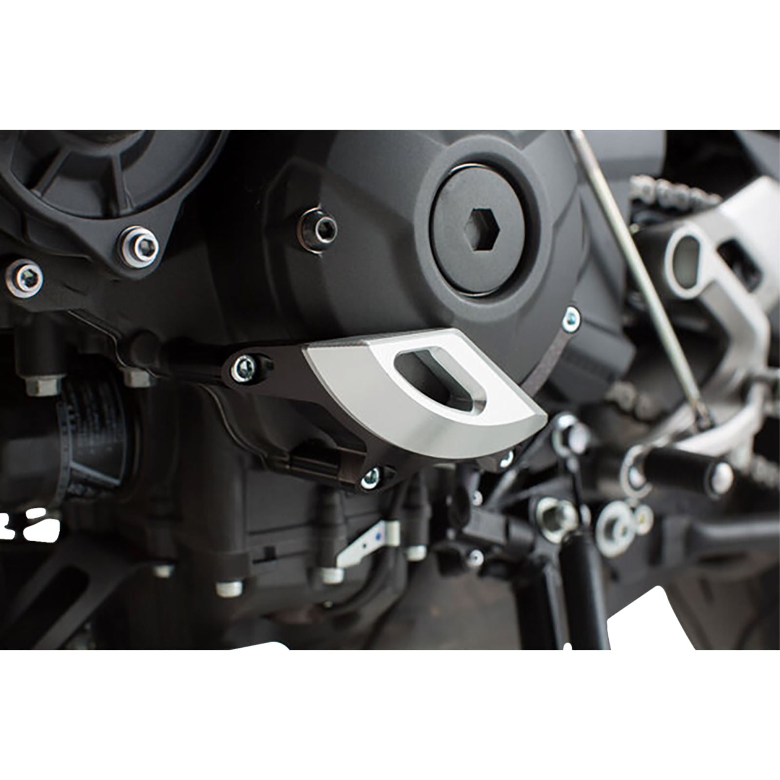 SW-Motech Engine Case Protector - Black/Silver for Yamaha [MPN: MSS.06.599.10100]_1502917