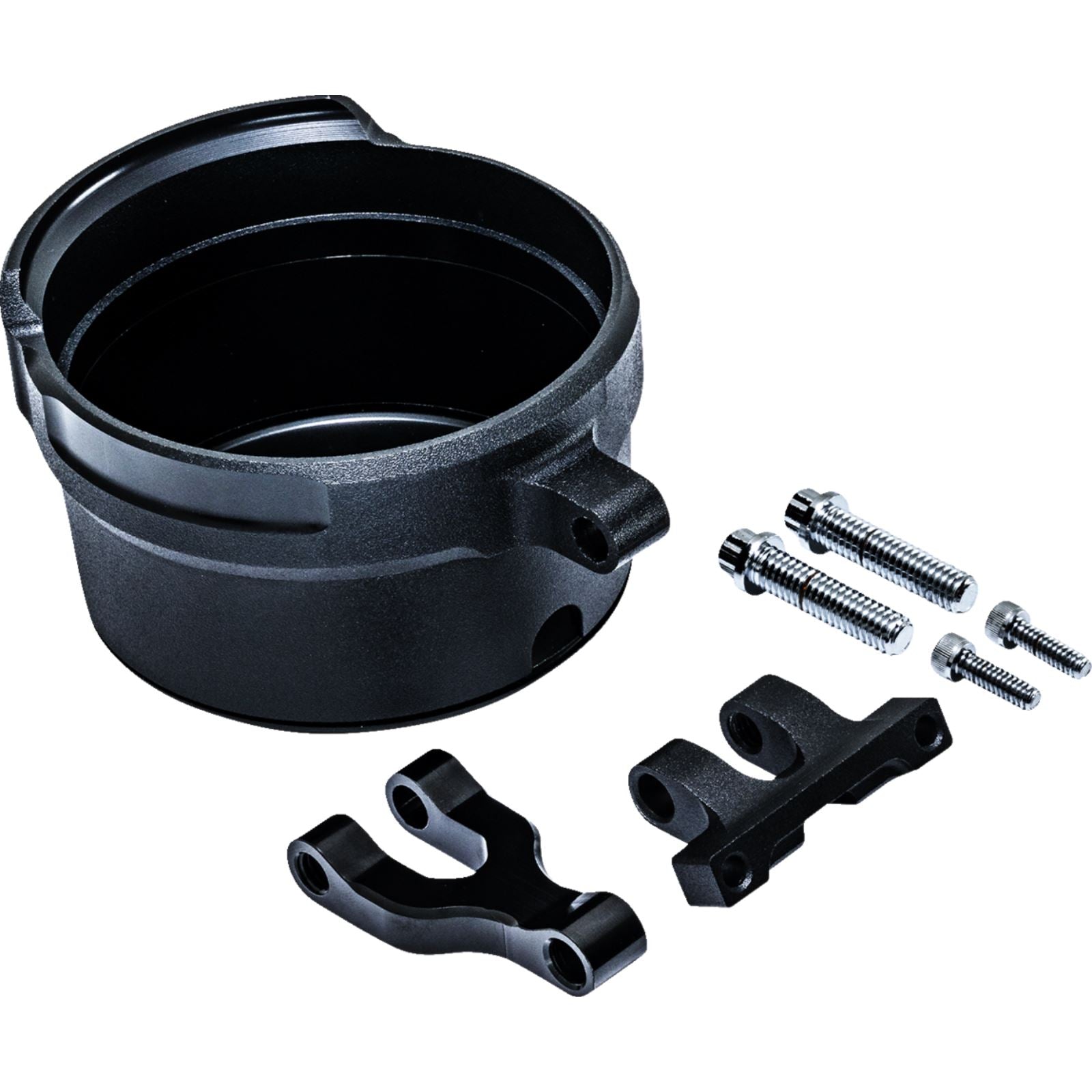 Performance Machine Gauge Relocation Kit - Round - Black 0208-2192-SMB_1503024