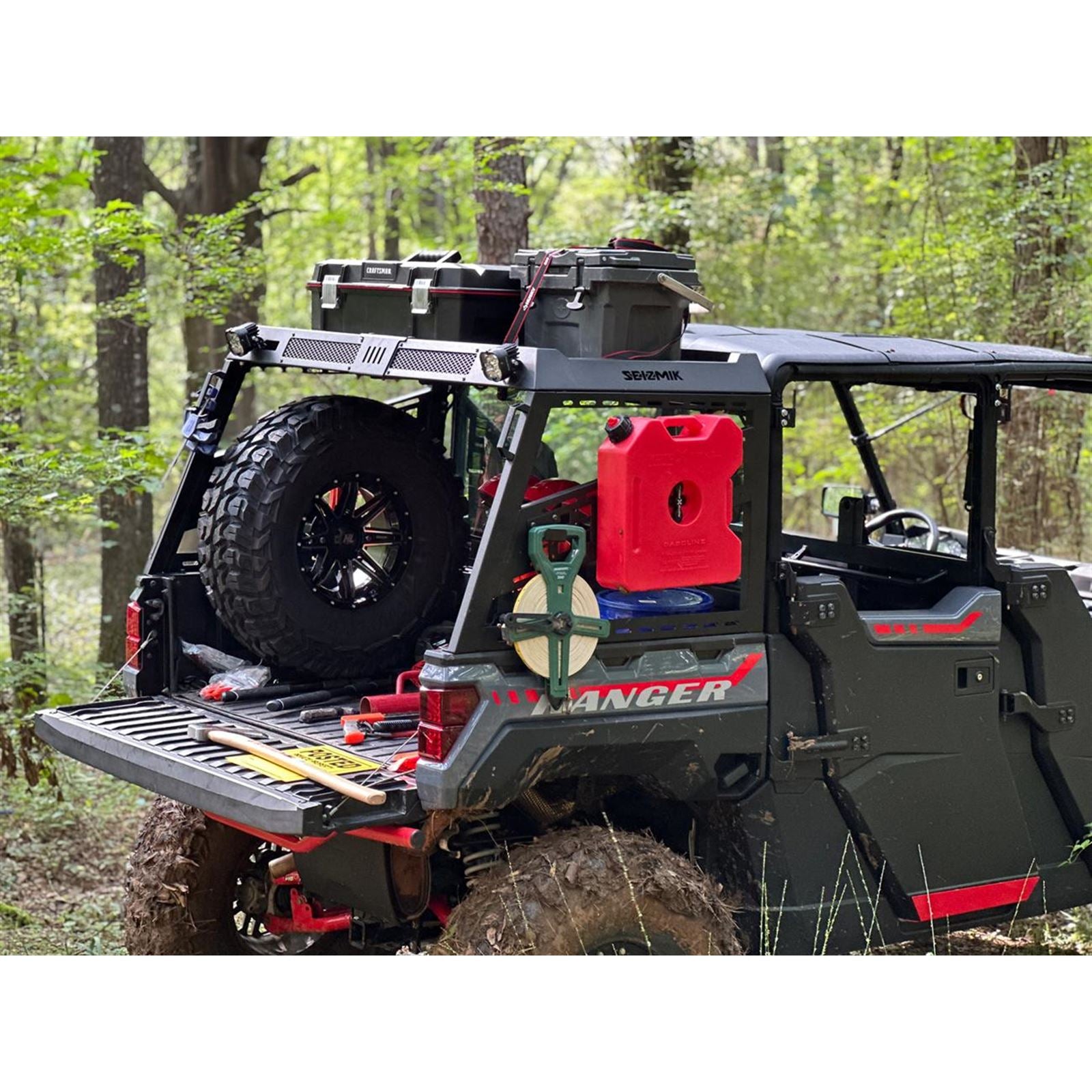Seizmik Full Height Bed Rack fits Polaris Ranger and Can-Am Defender Models 58-08075_1524240