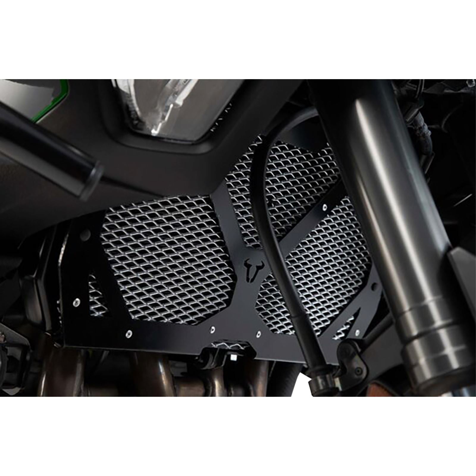 SW-Motech Radiator Guard - Black/Silver for Kawasaki [MPN: KLS.08.922.10000]_1503612