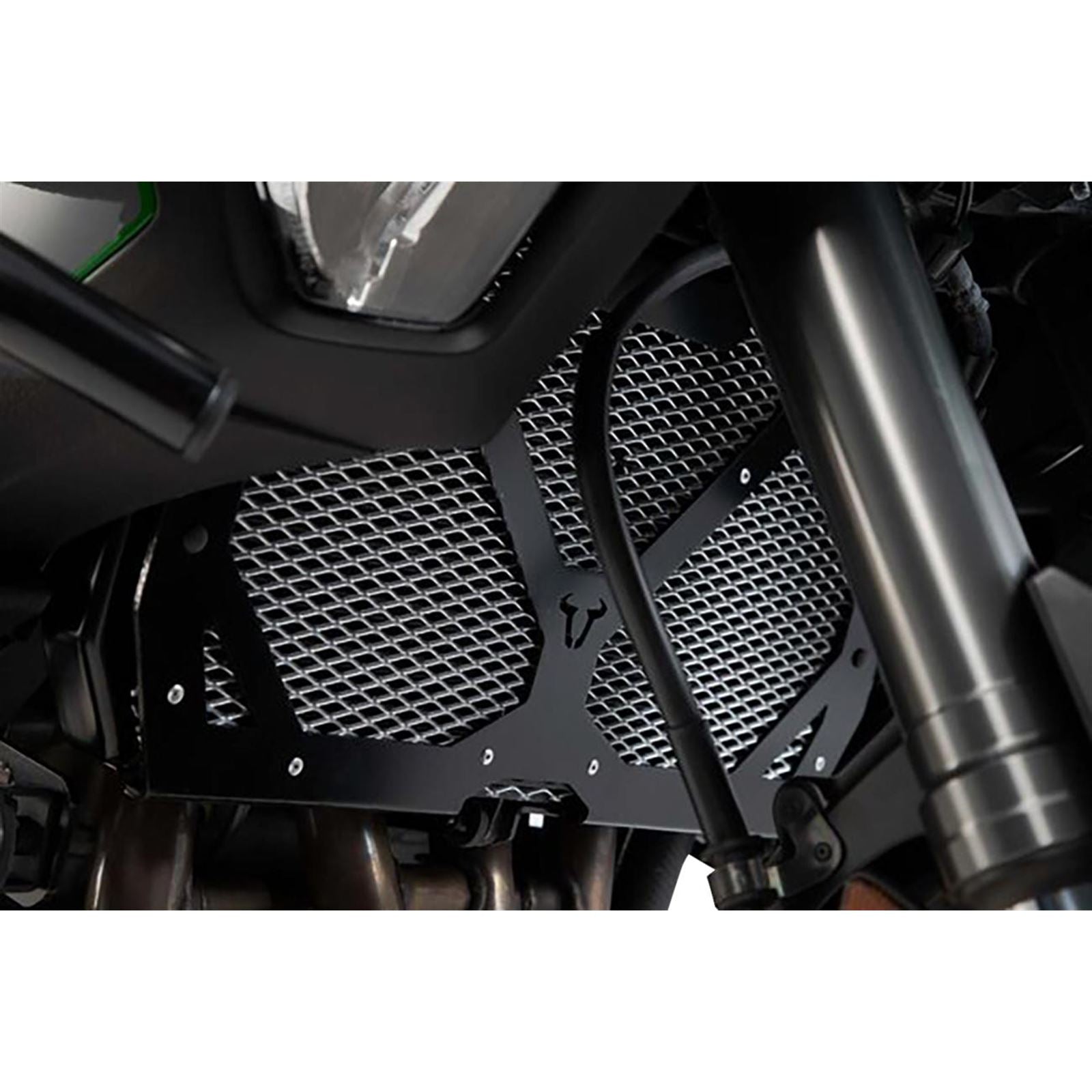 SW-Motech Radiator Guard - Black/Silver for Kawasaki [MPN: KLS.08.922.10000]_1526976