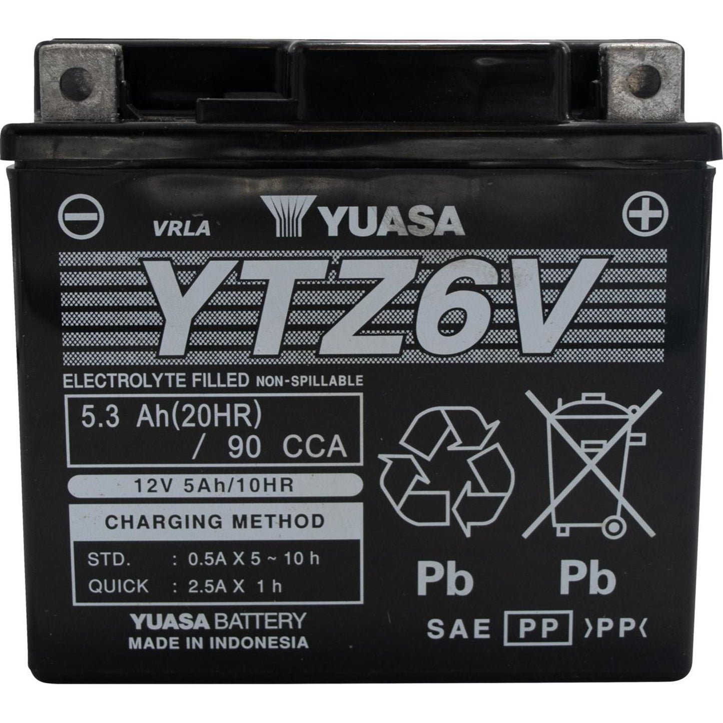 Yuasa YTZ6V Factory Activated, Maintenance Free YUAM726ZS_1709267