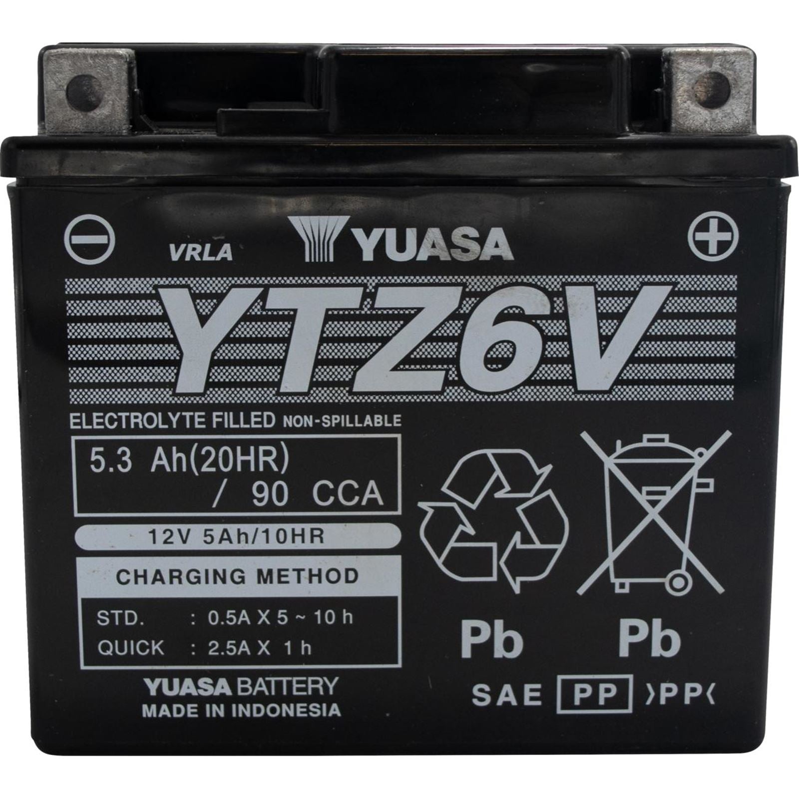 Yuasa YTZ6V Factory Activated, Maintenance Free YUAM726ZS_1709267