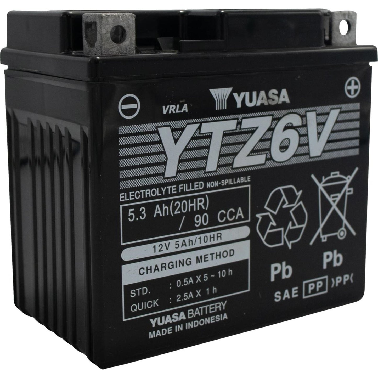 Yuasa YTZ6V Factory Activated, Maintenance Free YUAM726ZS_1709862