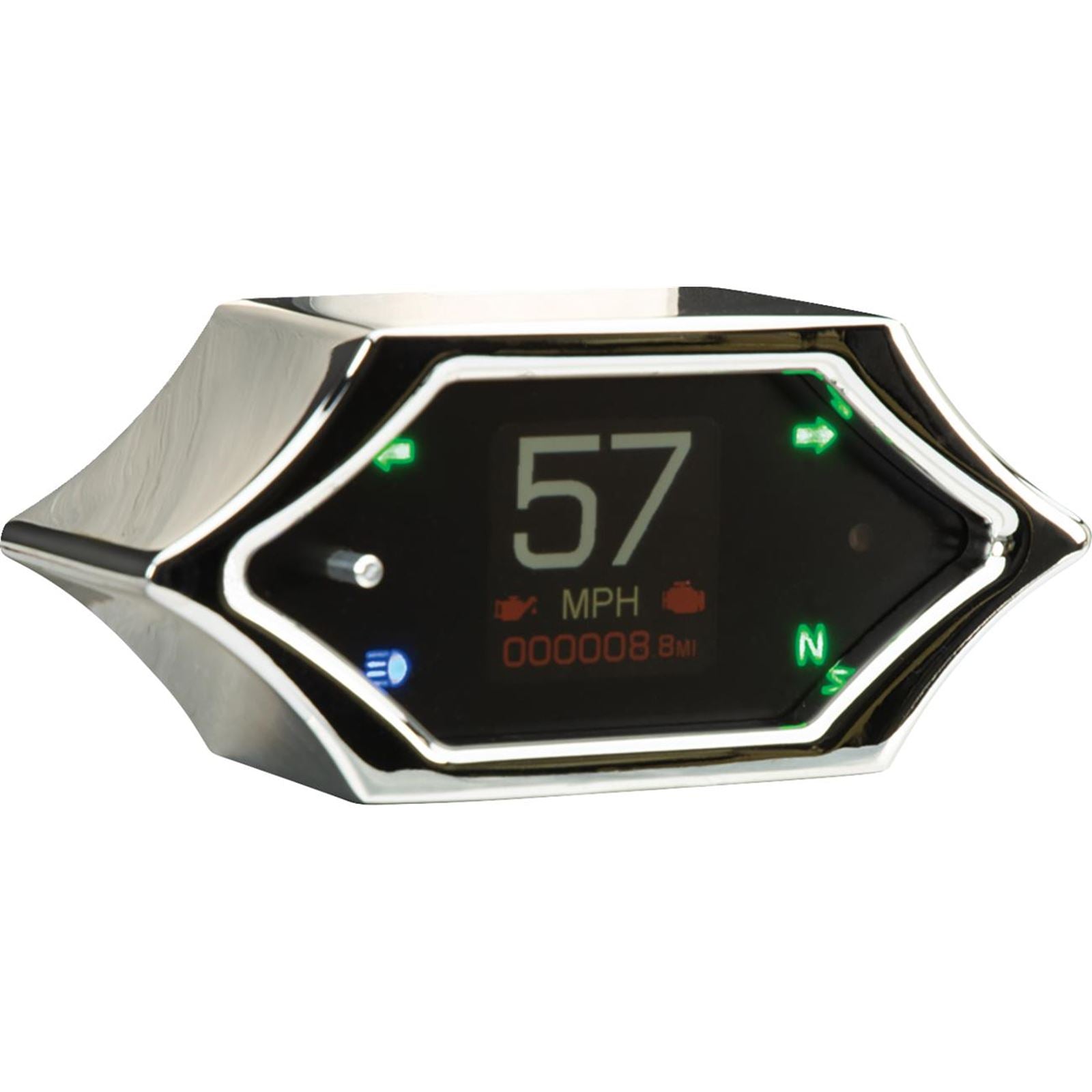 Dakota Digital Handle Bar Mount Speedometer - With Signals - Spiked - Chrome MLX-5200_1512837