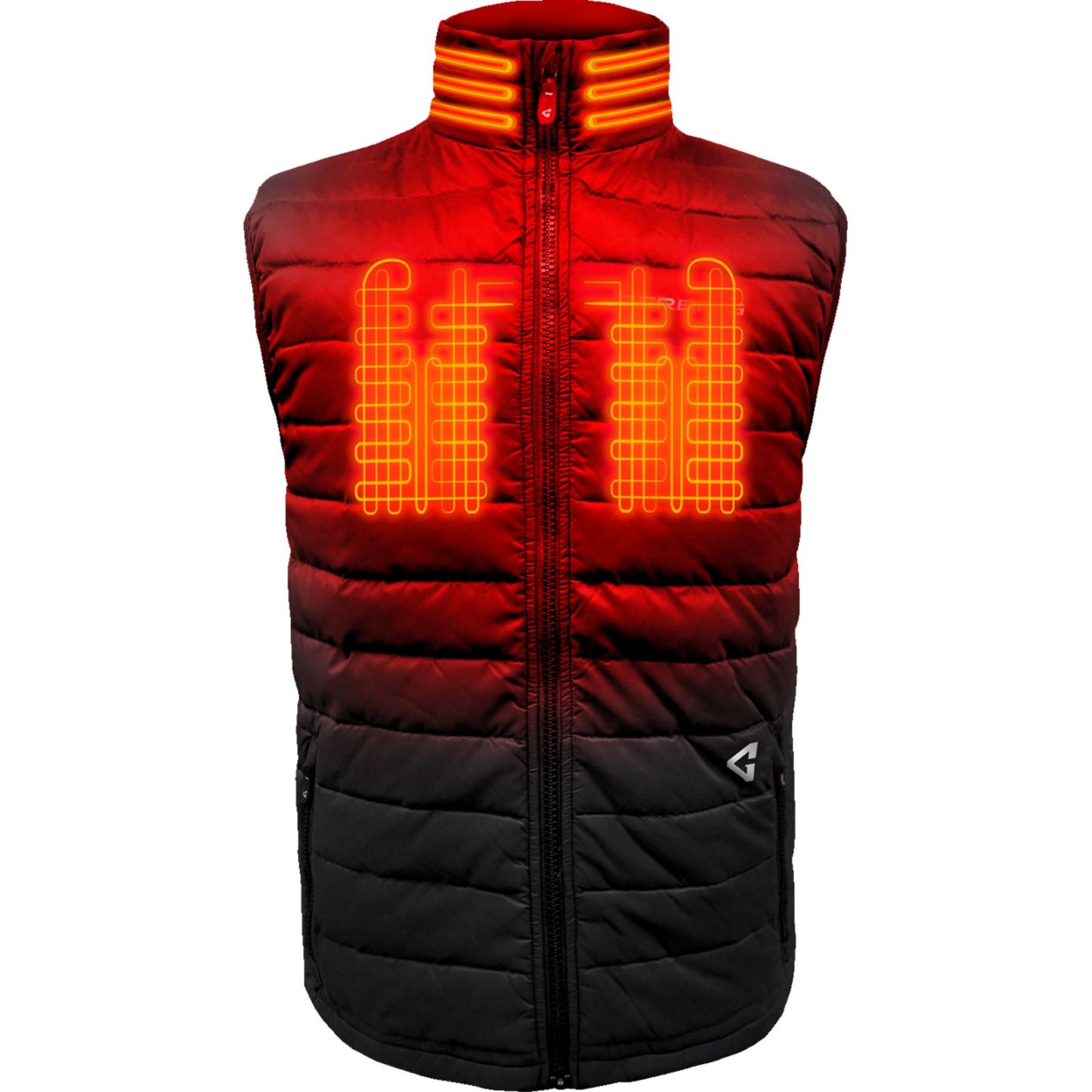 Gerbing Heated Clothing 7V Khione Puffer Heated Vest 2.0 - Black_1504474
