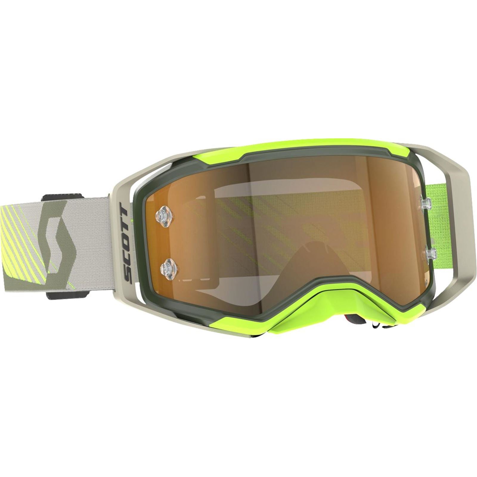 Scott Prospect 2.0 AMP Goggles - Kaki Green/Neon Yellow - Gold Chrome 421478-7701324_1510895