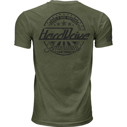 Harddrive Emblem Tee - Olive Green/Black - Large 800-0208L_1510920