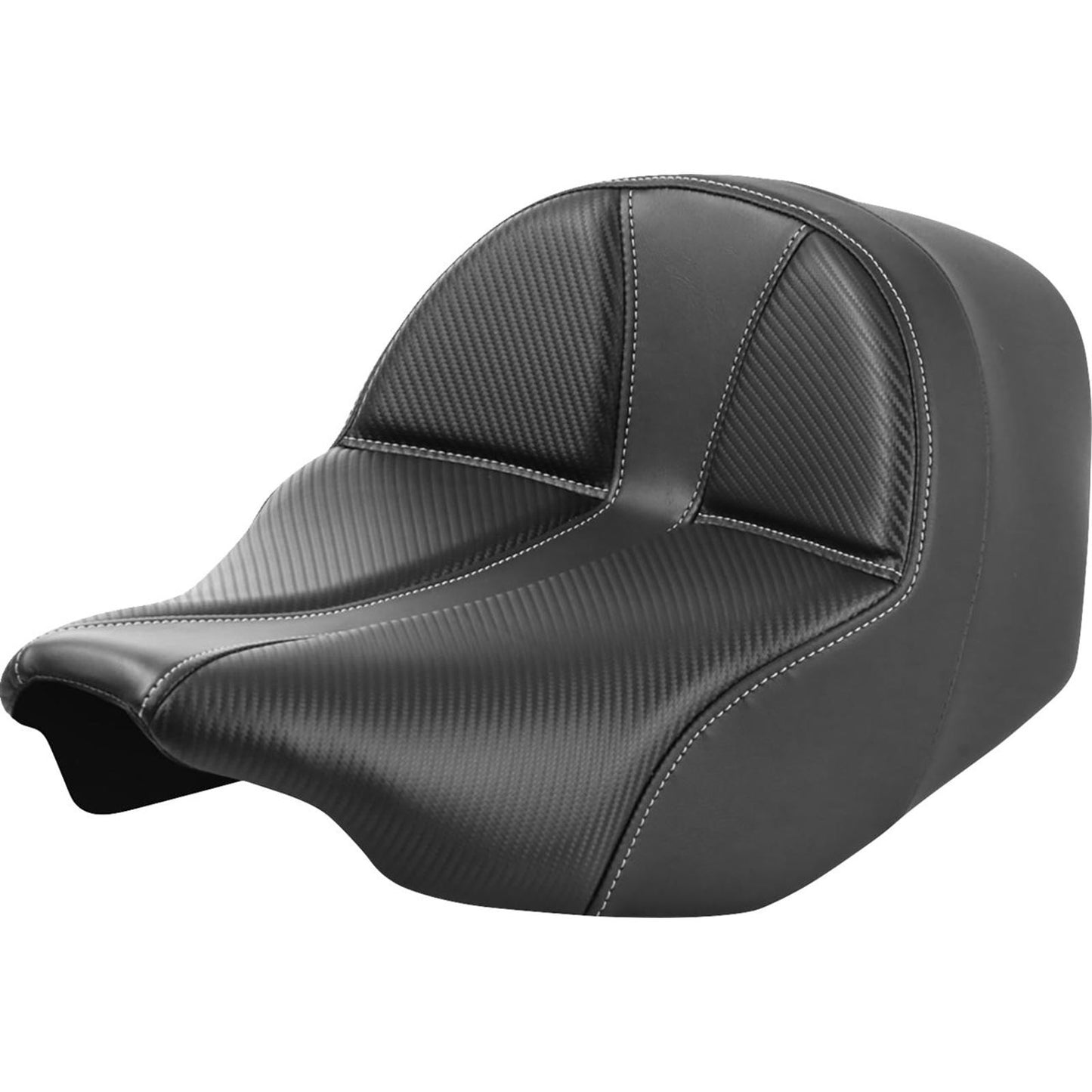 Saddlemen Dominator Solo Seat - Carbon Fiber w/ Silver Stitch FLT/FLH '23-'24 823-07-0042_1510935