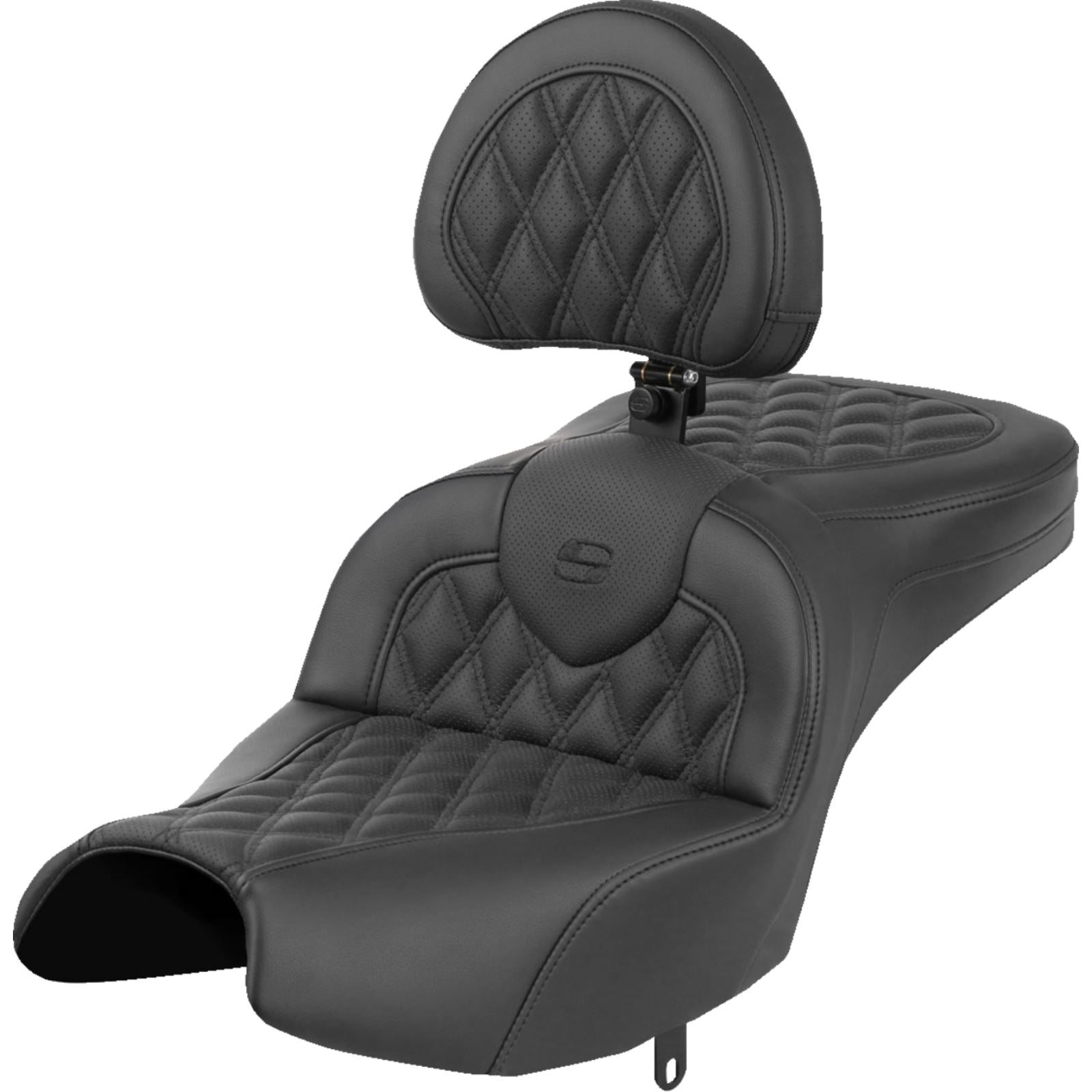 Saddlemen Roadsofa™ Seat Black - Lattice Stitch for Indian Pursuit '22-'24 I22-02-182BR_1509362