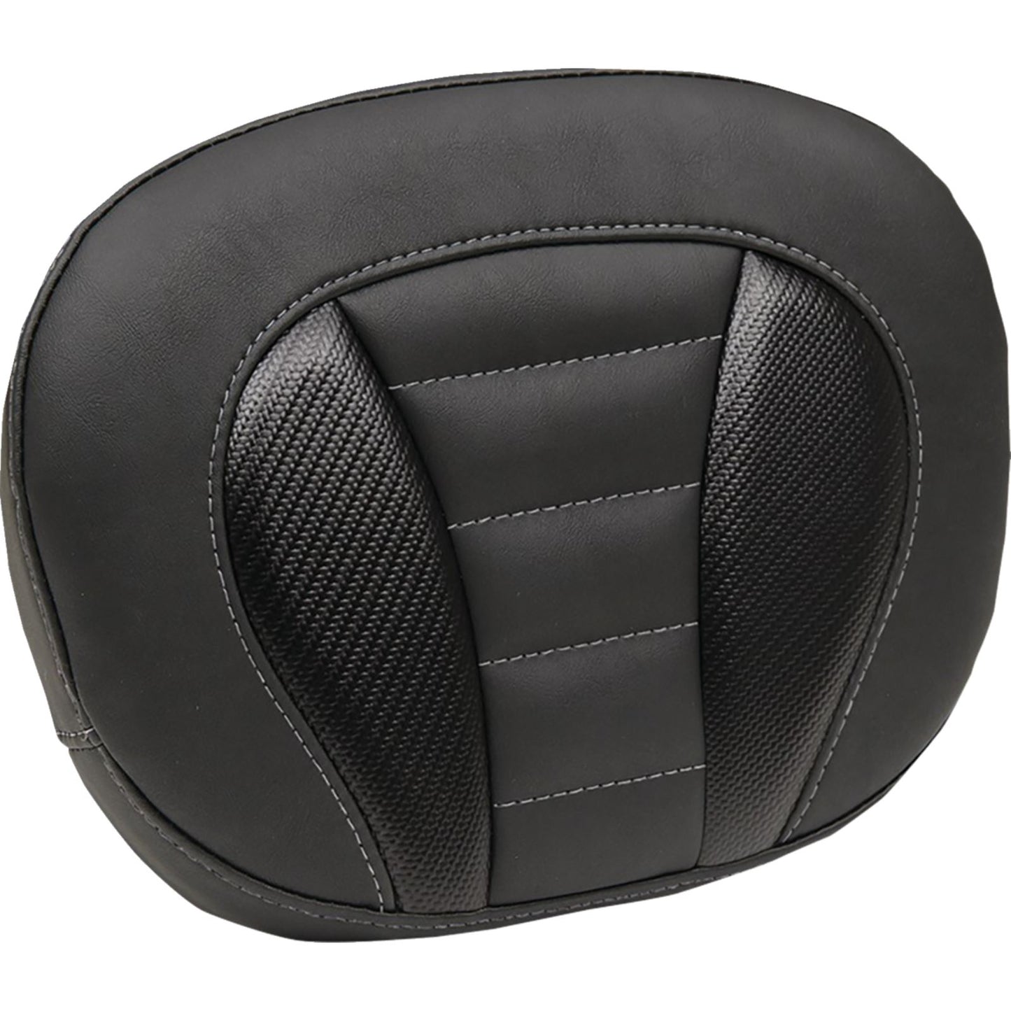 Mustang Motorcycle Products Deluxe Sissy Bar Pad - Black w/ Gunmetal Stitch - Touring [MPN: 89015GM]_1509357
