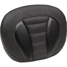 Mustang Motorcycle Products Deluxe Sissy Bar Pad - Black w/ Gunmetal Stitch - Touring [MPN: 89015GM]_1509357