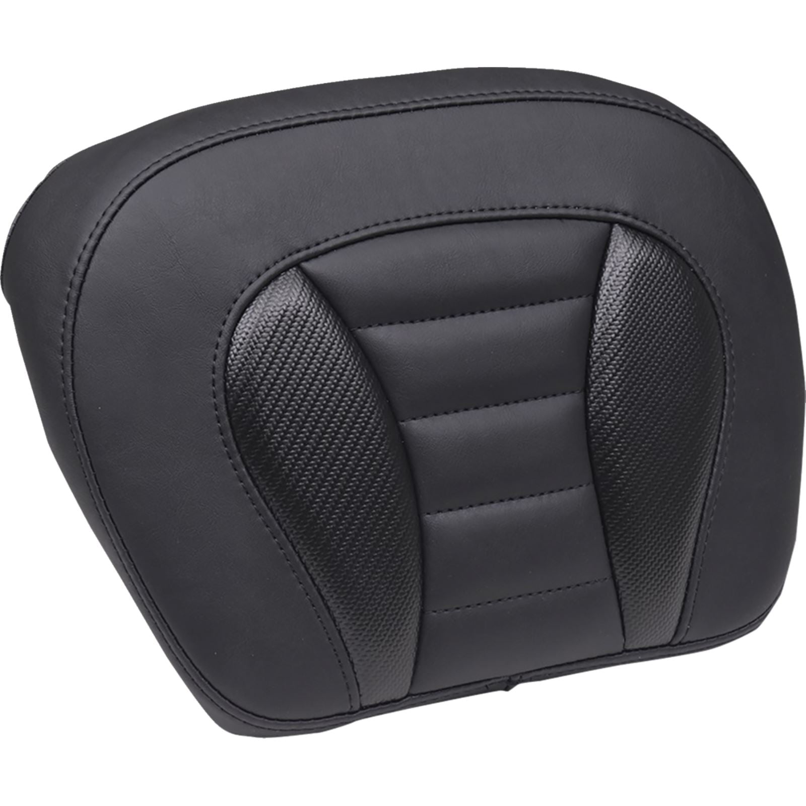Mustang Motorcycle Products Deluxe Chopped Tour-Pak® Sissy Bar Pad - Black - Touring 88405_1509352
