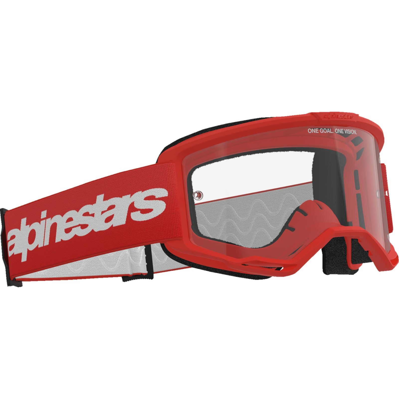 Alpinestars Vision 3 Goggles - Wordmark - Red - Clear Lens [MPN: 5103325-3067]_2563935