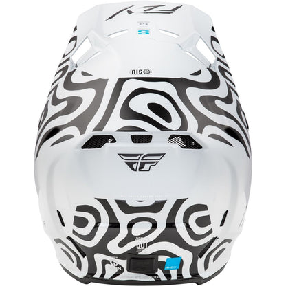 Fly Racing Youth Formula S Carbon Abyss Helmet - White/Black - Youth Large 73-4469YL_1511795