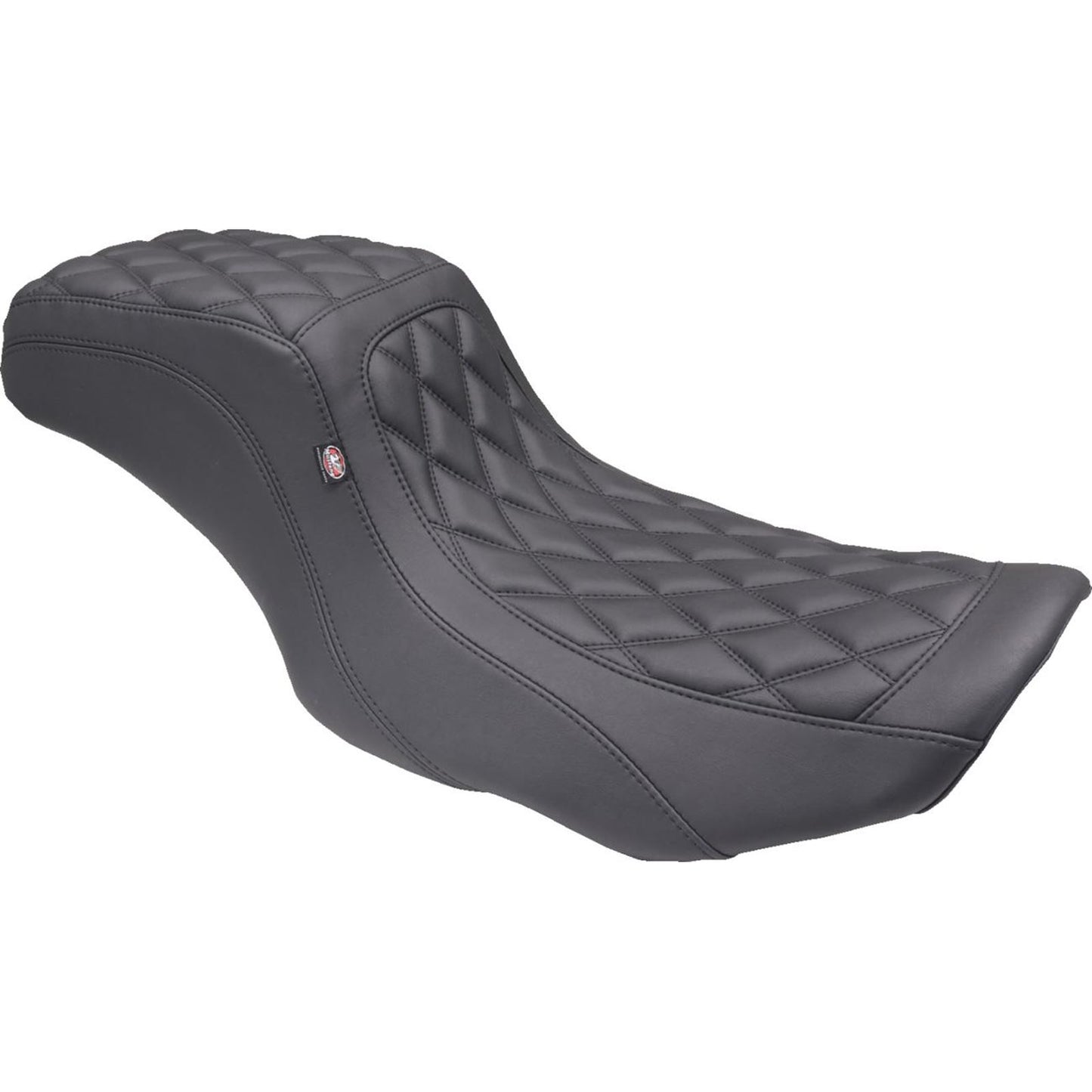 Mustang Motorcycle Products One Piece 2-Up Seat - Black Stitch for FLH/FLT '23-'24 88415_1525009