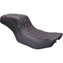 Mustang Motorcycle Products One Piece 2-Up Seat - Black Cherry Stitch for FLH/FLT '23-'24 88415DC_1525011